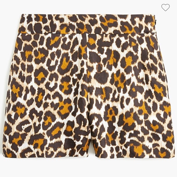 Pants - Leopard Print High Waist Shorts